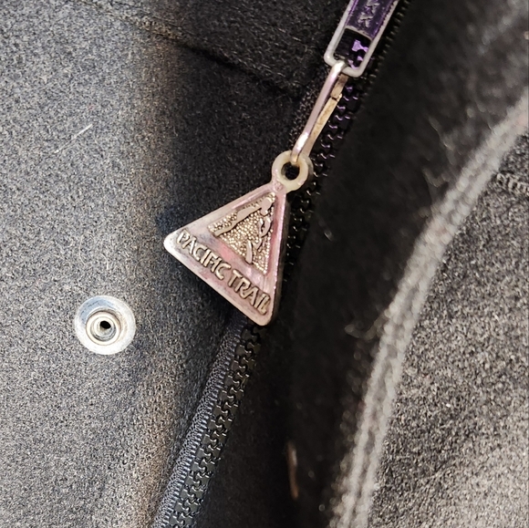 Pacific Trail VTG Wool Men's Dark Gray Bomber Jacket Sz L - Picture 5 of 11